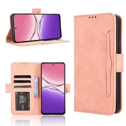 OPPO A5 Pro Skin Feel PU Leather Wallet Phone Case with Card Slots, Cash Pocket, Magnetic Closure, Built-In Stand, Full Protection TPU Cover