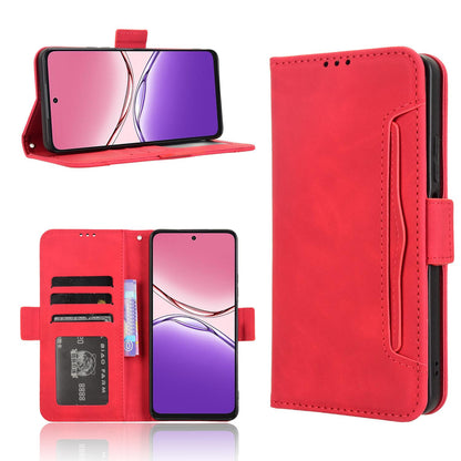 OPPO A5 Pro Skin Feel PU Leather Wallet Phone Case with Card Slots, Cash Pocket, Magnetic Closure, Built-In Stand, Full Protection TPU Cover