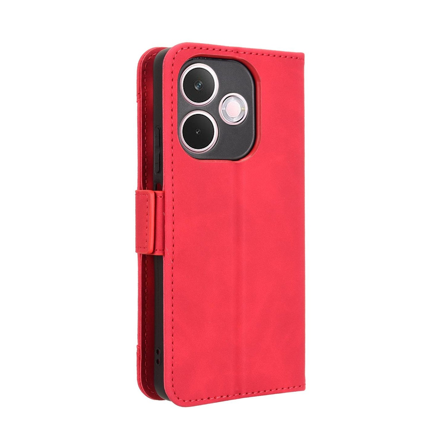 OPPO A5 Pro Skin Feel PU Leather Wallet Phone Case with Card Slots, Cash Pocket, Magnetic Closure, Built-In Stand, Full Protection TPU Cover