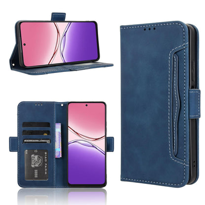 OPPO A5 Pro Skin Feel PU Leather Wallet Phone Case with Card Slots, Cash Pocket, Magnetic Closure, Built-In Stand, Full Protection TPU Cover