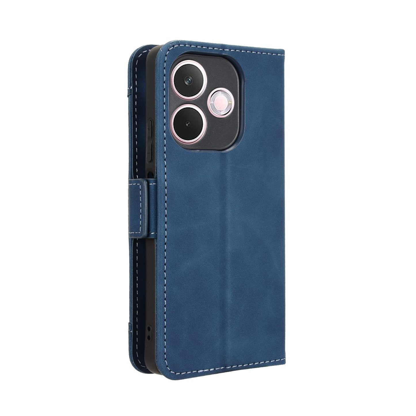 OPPO A5 Pro Skin Feel PU Leather Wallet Phone Case with Card Slots, Cash Pocket, Magnetic Closure, Built-In Stand, Full Protection TPU Cover