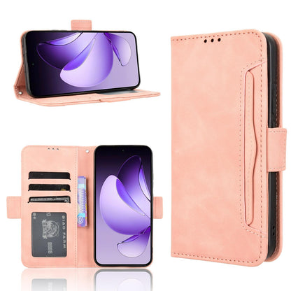 OPPO Reno13 5G Skin Feel PU Leather Wallet Phone Case with Card Slots, Cash Pocket, Magnetic Closure, Built-In Stand, Full Protection TPU Cover