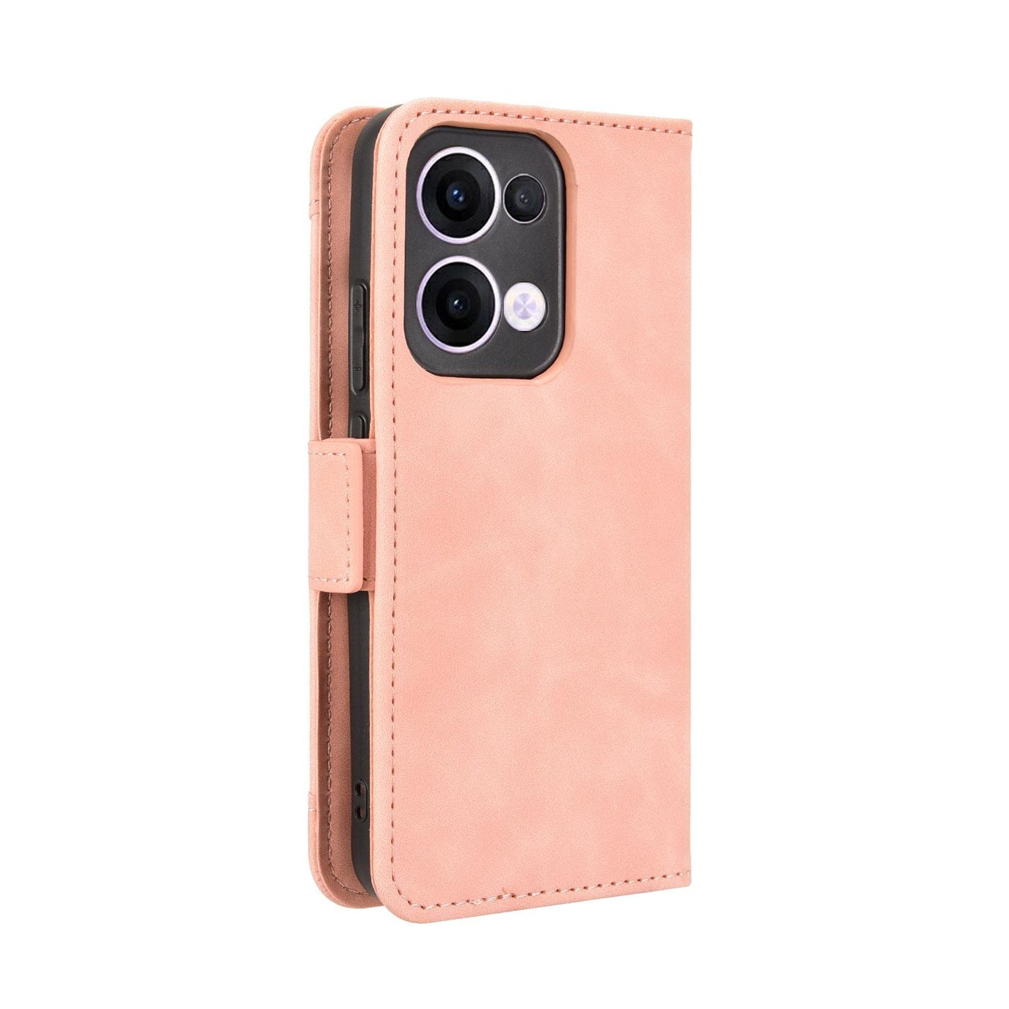 OPPO Reno13 5G Skin Feel PU Leather Wallet Phone Case with Card Slots, Cash Pocket, Magnetic Closure, Built-In Stand, Full Protection TPU Cover