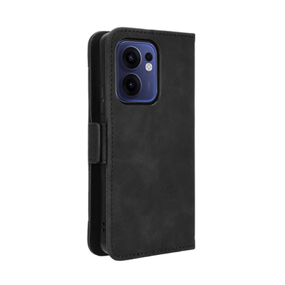 OPPO Reno13 F 5G Skin Feel PU Leather Wallet Phone Case with Card Slots, Cash Pocket, Magnetic Closure, Built-In Stand, Full Protection TPU Cover