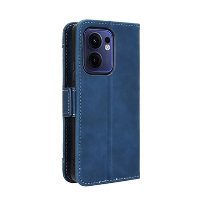 OPPO Reno13 F 5G Skin Feel PU Leather Wallet Phone Case with Card Slots, Cash Pocket, Magnetic Closure, Built-In Stand, Full Protection TPU Cover