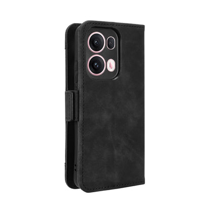 OPPO Reno13 Pro 5G Skin Feel PU Leather Wallet Phone Case with Card Slots, Cash Pocket, Magnetic Closure, Built-In Stand, Full Protection TPU Cover