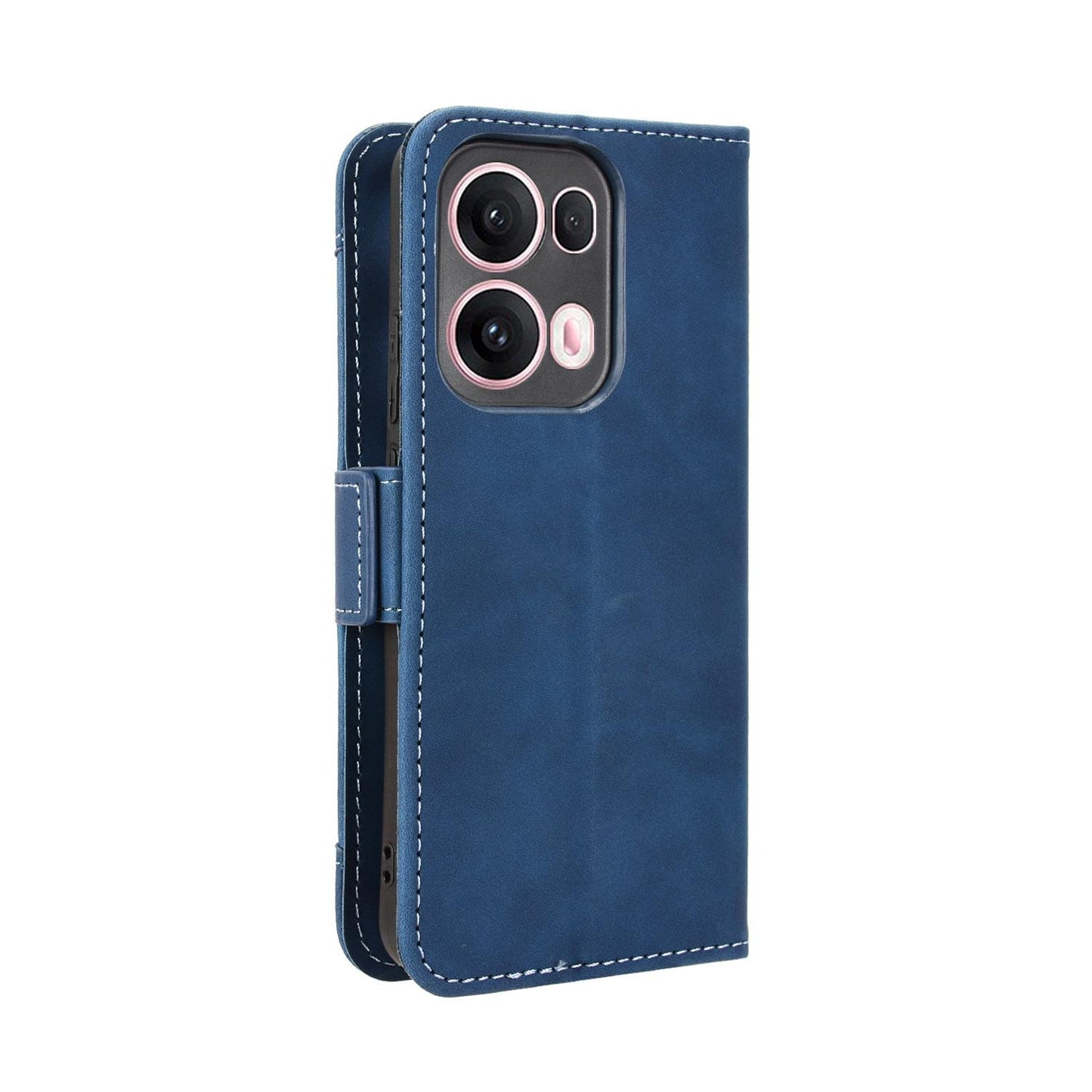 OPPO Reno13 Pro 5G Skin Feel PU Leather Wallet Phone Case with Card Slots, Cash Pocket, Magnetic Closure, Built-In Stand, Full Protection TPU Cover