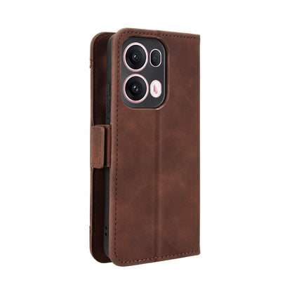 OPPO Reno13 Pro 5G Skin Feel PU Leather Wallet Phone Case with Card Slots, Cash Pocket, Magnetic Closure, Built-In Stand, Full Protection TPU Cover