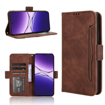 OPPO F29 5G Skin Feel PU Leather Wallet Phone Case with Card Slots, Cash Pocket, Magnetic Closure, Built-In Stand, Full Protection TPU Cover