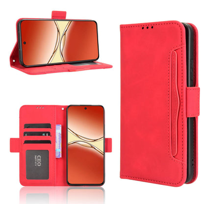 OPPO F29 Pro 5G Skin Feel PU Leather Wallet Phone Case with Card Slots, Cash Pocket, Magnetic Closure, Built-In Stand, Full Protection TPU Cover