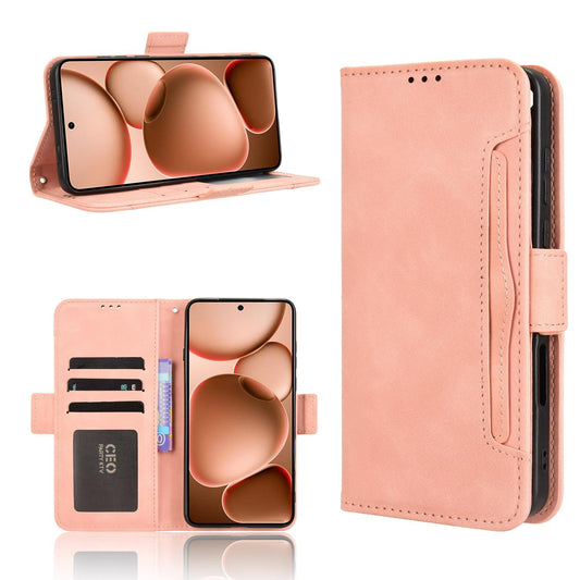 OPPO Find X8 Ultra 5G Skin Feel PU Leather Wallet Phone Case with Card Slots, Cash Pocket, Magnetic Closure, Built-In Stand, Full Protection TPU Cover