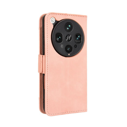 OPPO Find X8 Ultra 5G Skin Feel PU Leather Wallet Phone Case with Card Slots, Cash Pocket, Magnetic Closure, Built-In Stand, Full Protection TPU Cover