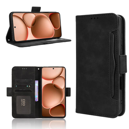 OPPO Find X8 Ultra 5G Skin Feel PU Leather Wallet Phone Case with Card Slots, Cash Pocket, Magnetic Closure, Built-In Stand, Full Protection TPU Cover
