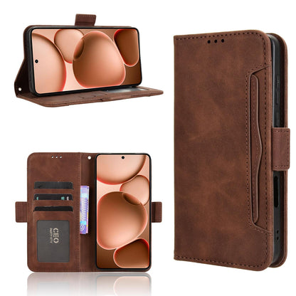 OPPO Find X8 Ultra 5G Skin Feel PU Leather Wallet Phone Case with Card Slots, Cash Pocket, Magnetic Closure, Built-In Stand, Full Protection TPU Cover