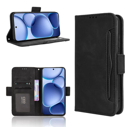 OPPO Find X8s 5G Skin Feel PU Leather Wallet Phone Case with Card Slots, Cash Pocket, Magnetic Closure, Built-In Stand, Full Protection TPU Cover