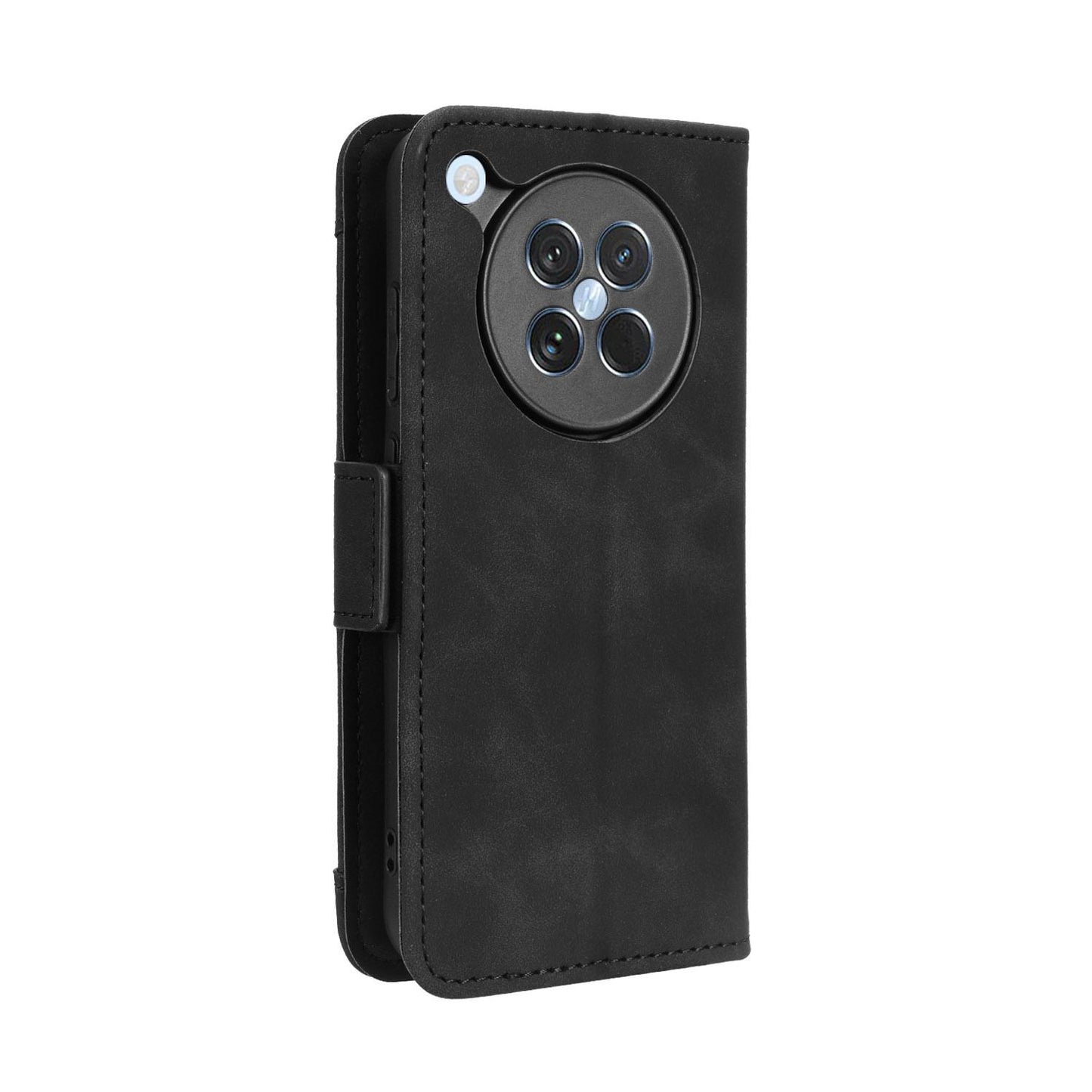 OPPO Find X8s 5G Skin Feel PU Leather Wallet Phone Case with Card Slots, Cash Pocket, Magnetic Closure, Built-In Stand, Full Protection TPU Cover