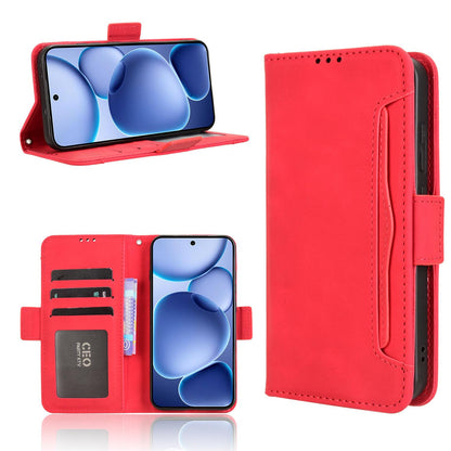 OPPO Find X8s 5G Skin Feel PU Leather Wallet Phone Case with Card Slots, Cash Pocket, Magnetic Closure, Built-In Stand, Full Protection TPU Cover