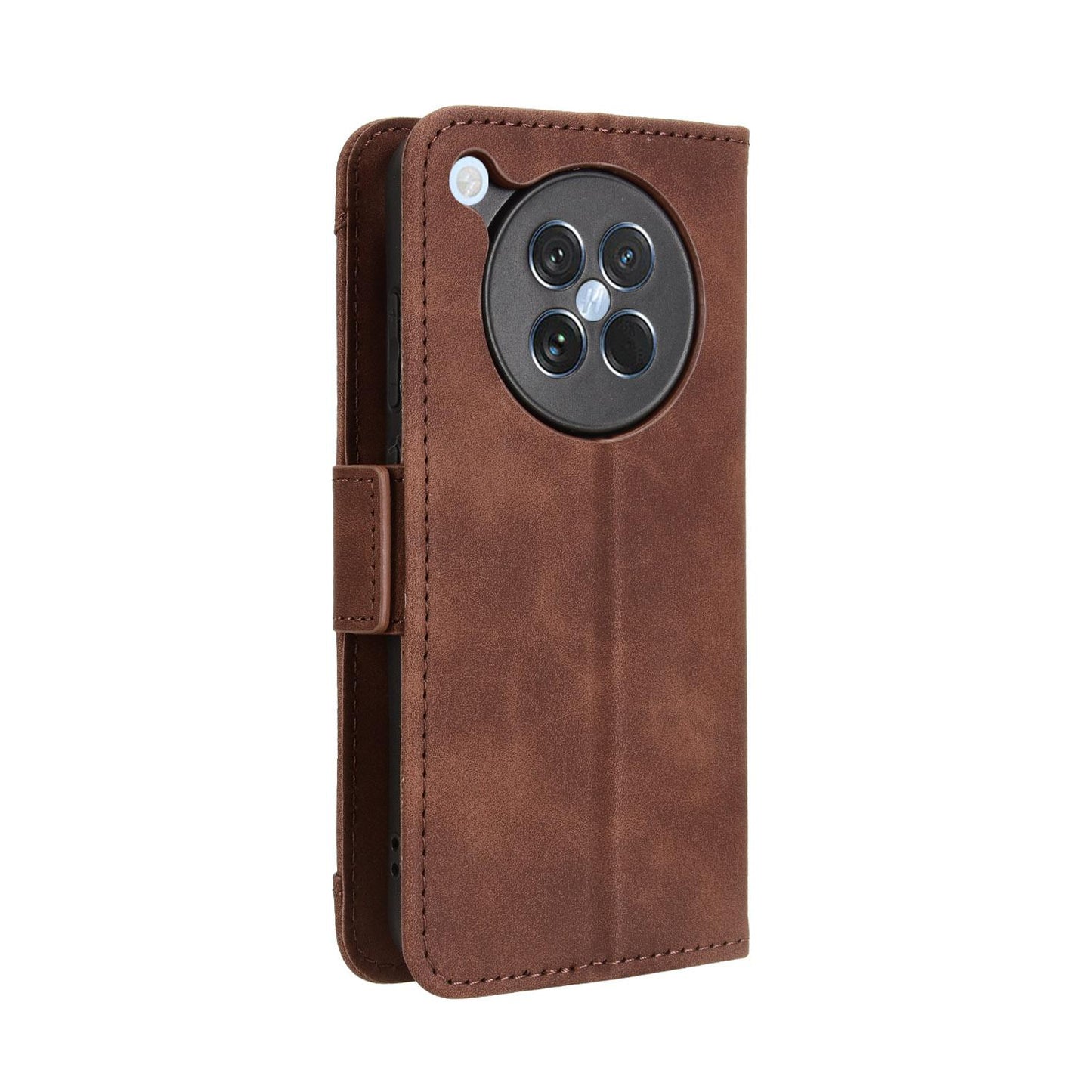 OPPO Find X8s 5G Skin Feel PU Leather Wallet Phone Case with Card Slots, Cash Pocket, Magnetic Closure, Built-In Stand, Full Protection TPU Cover