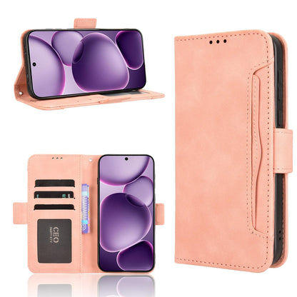 OPPO Find X8s+ 5G Skin Feel PU Leather Wallet Phone Case with Card Slots, Cash Pocket, Magnetic Closure, Built-In Stand, Full Protection TPU Cover