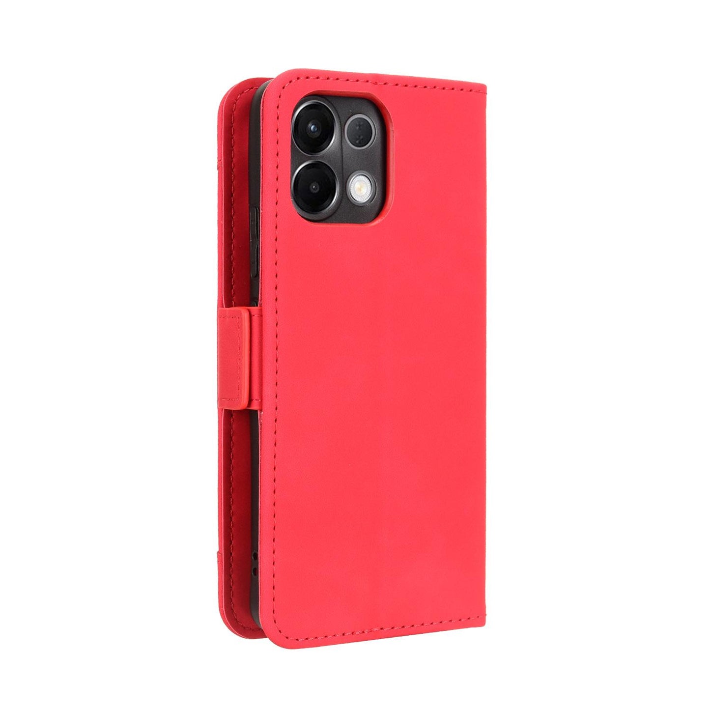 OPPO K13 5G Skin Feel PU Leather Wallet Phone Case with Card Slots, Cash Pocket, Magnetic Closure, Built-In Stand, Full Protection TPU Cover