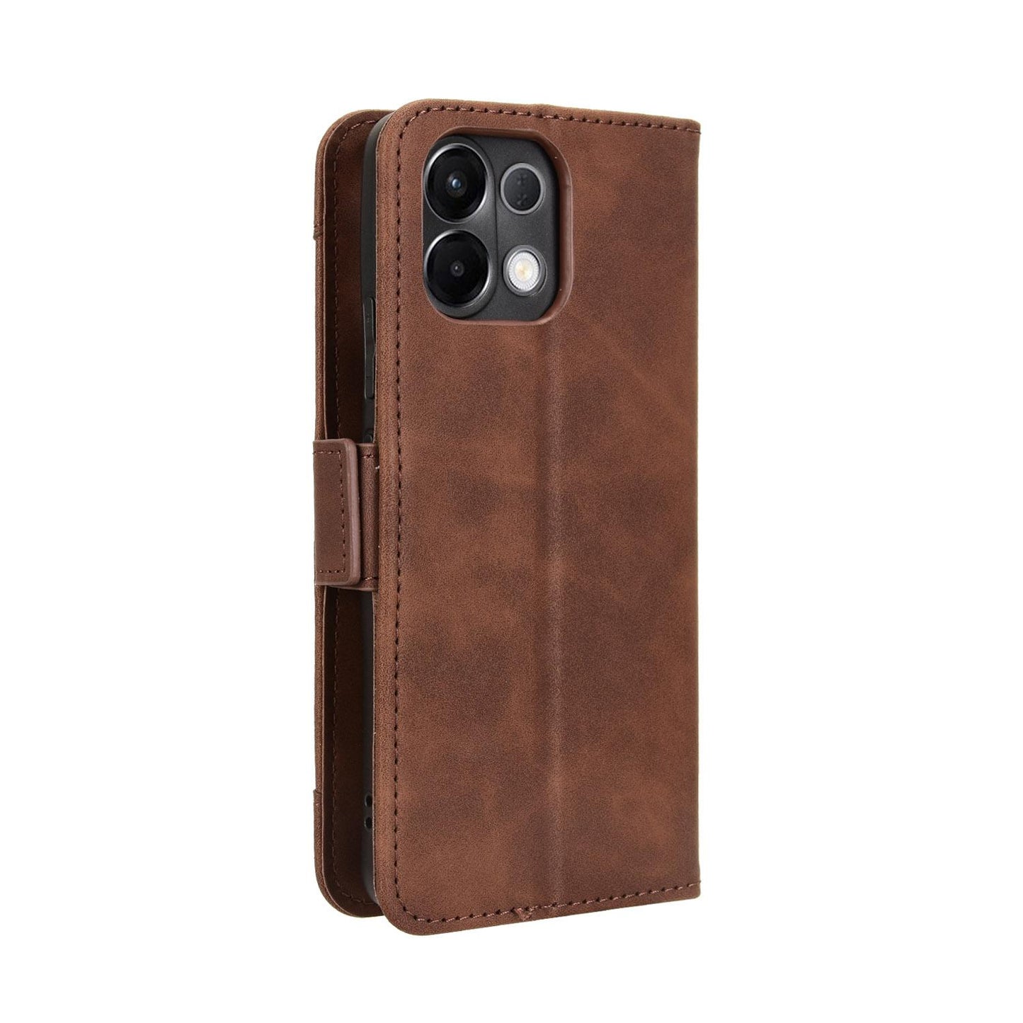 OPPO K13 5G Skin Feel PU Leather Wallet Phone Case with Card Slots, Cash Pocket, Magnetic Closure, Built-In Stand, Full Protection TPU Cover