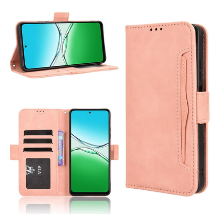 OPPO A5 4G Skin Feel PU Leather Wallet Phone Case with Card Slots, Cash Pocket, Magnetic Closure, Built-In Stand, Full Protection TPU Cover