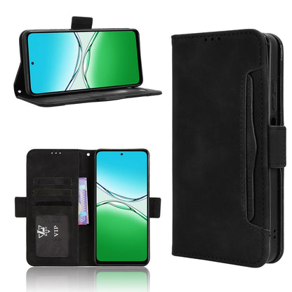 OPPO A5 5G Skin Feel PU Leather Wallet Phone Case with Card Slots, Cash Pocket, Magnetic Closure, Built-In Stand, Full Protection TPU Cover