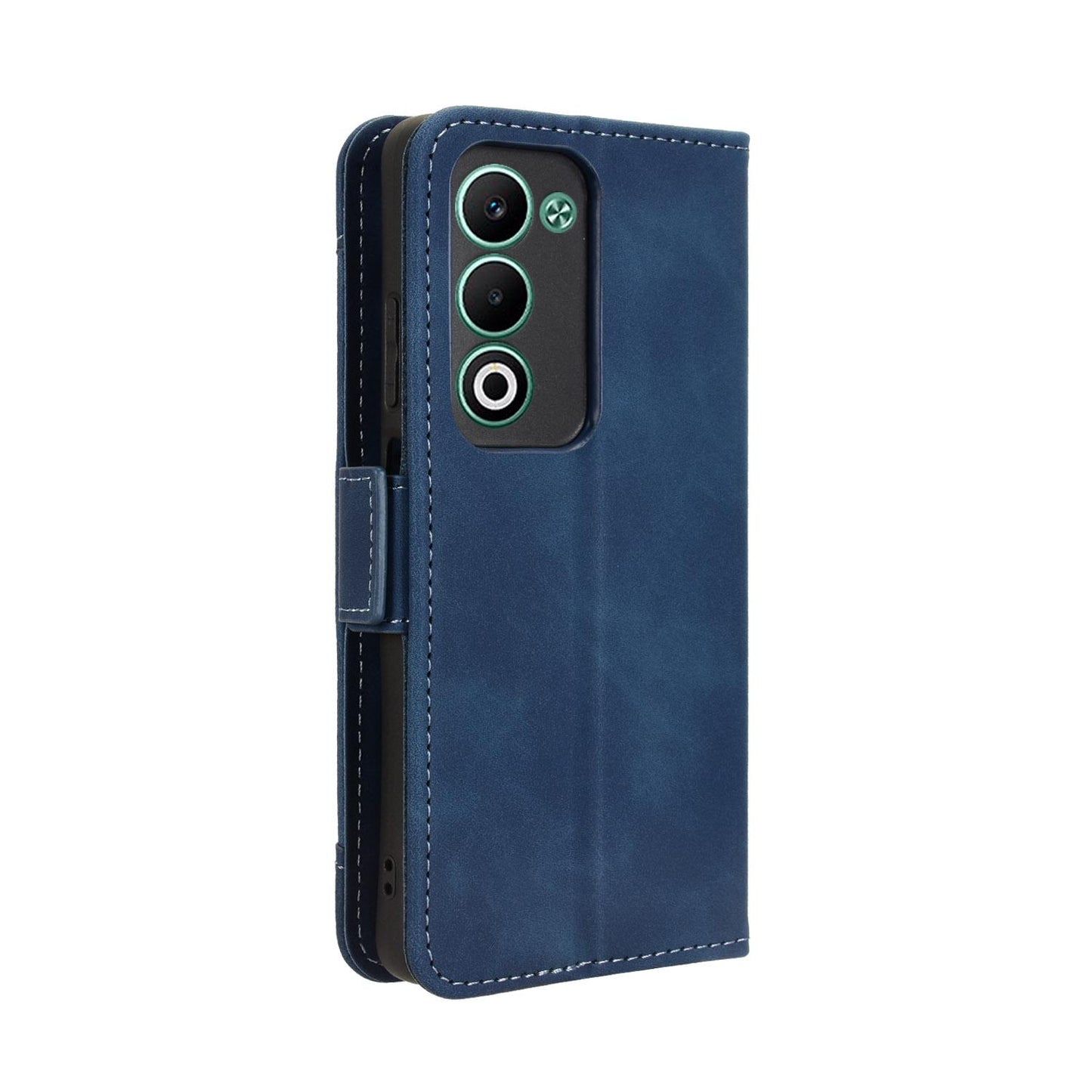 OPPO A5 5G Skin Feel PU Leather Wallet Phone Case with Card Slots, Cash Pocket, Magnetic Closure, Built-In Stand, Full Protection TPU Cover