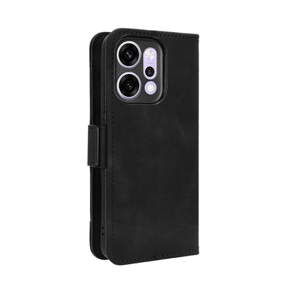 OPPO Reno14 5G Skin Feel PU Leather Wallet Phone Case with Card Slots, Cash Pocket, Magnetic Closure, Built-In Stand, Full Protection TPU Cover