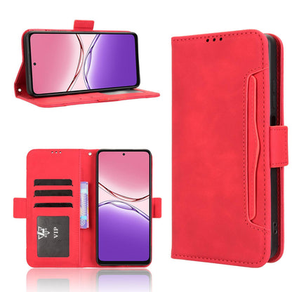 OPPO A5x 4G Skin Feel PU Leather Wallet Phone Case with Card Slots, Cash Pocket, Magnetic Closure, Built-In Stand, Full Protection TPU Cover