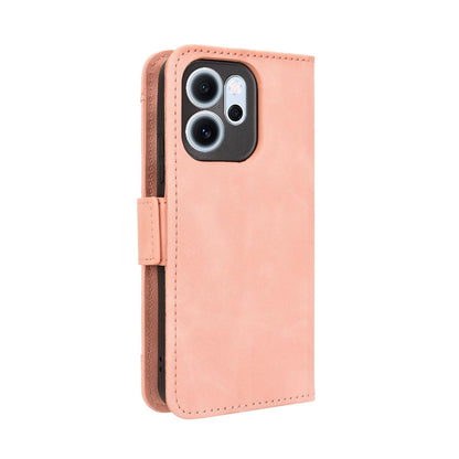 OPPO Reno14 F 5G Skin Feel PU Leather Wallet Phone Case with Card Slots, Cash Pocket, Magnetic Closure, Built-In Stand, Full Protection TPU Cover