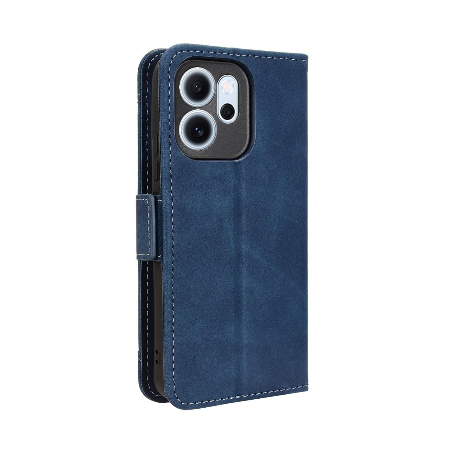 OPPO Reno14 F 5G Skin Feel PU Leather Wallet Phone Case with Card Slots, Cash Pocket, Magnetic Closure, Built-In Stand, Full Protection TPU Cover