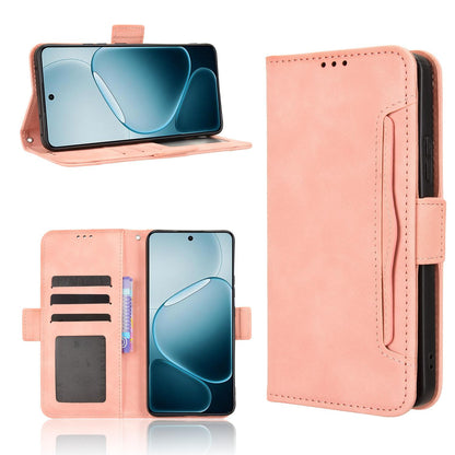 OPPO F31 Pro+ 5G Skin Feel PU Leather Wallet Phone Case with Card Slots, Cash Pocket, Magnetic Closure, Built-In Stand, Full Protection TPU Cover