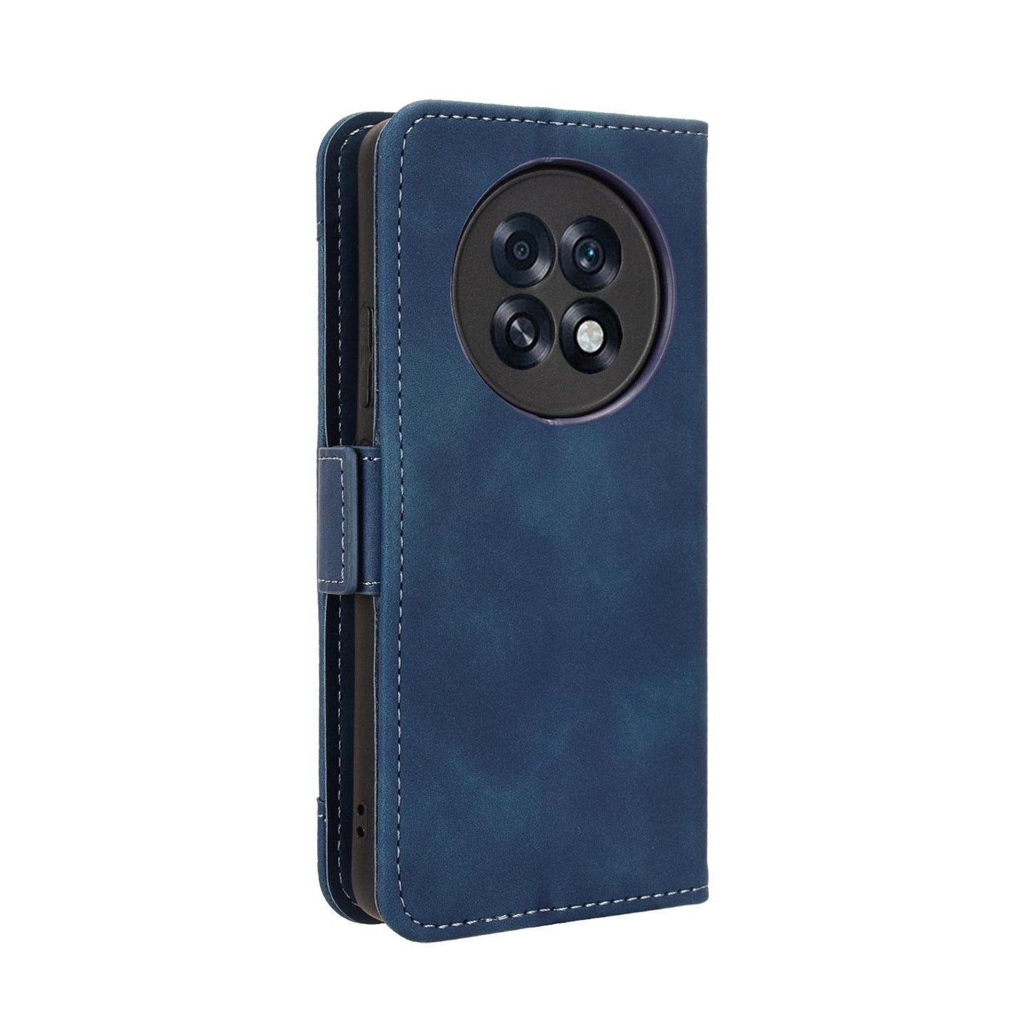 OPPO A6 Max 5G Skin Feel PU Leather Wallet Phone Case with Card Slots, Cash Pocket, Magnetic Closure, Built-In Stand, Full Protection TPU Cover