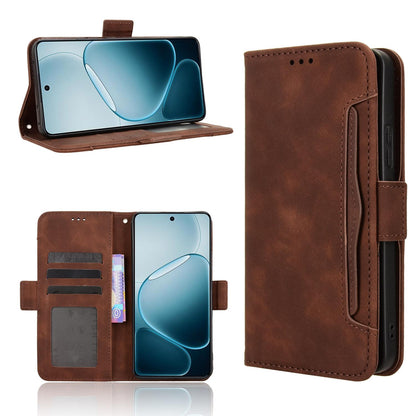 OPPO F31 Pro+ 5G Skin Feel PU Leather Wallet Phone Case with Card Slots, Cash Pocket, Magnetic Closure, Built-In Stand, Full Protection TPU Cover