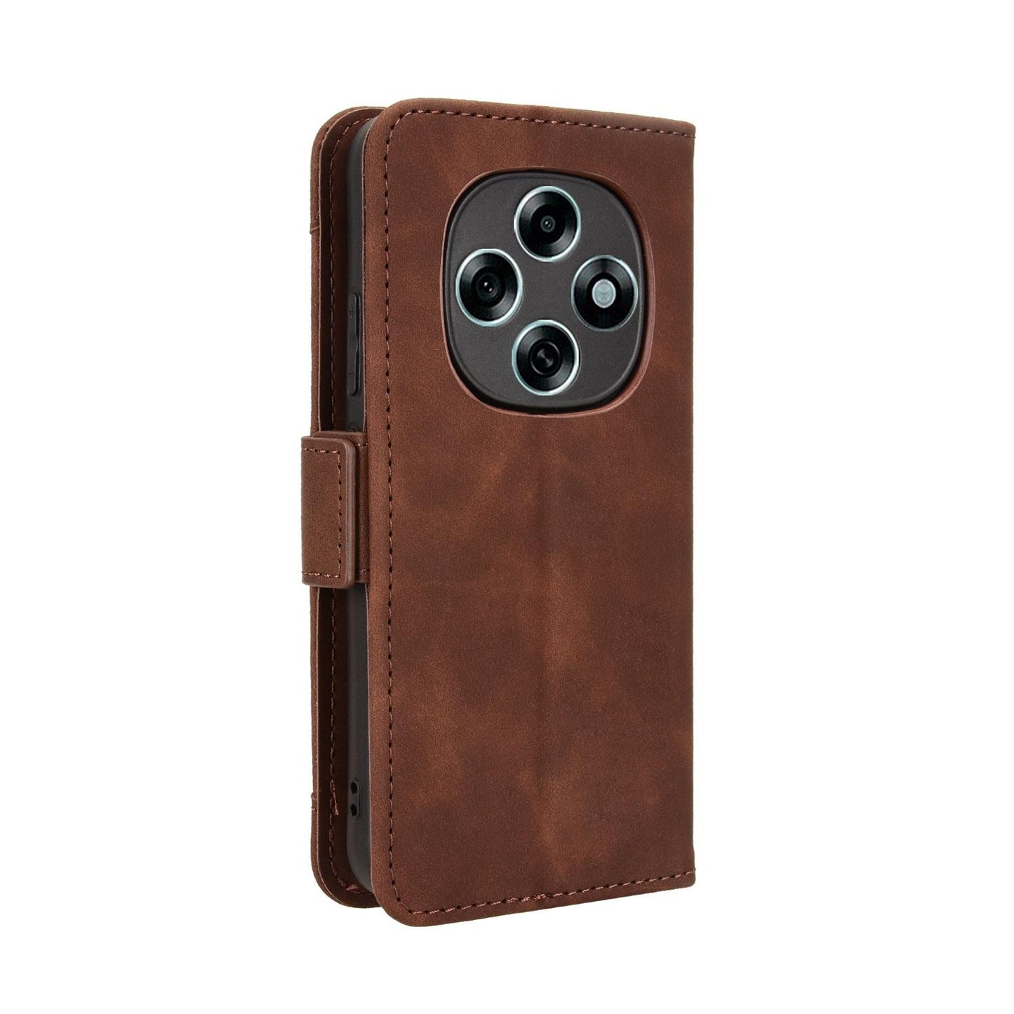 OPPO F31 Pro 5G Skin Feel PU Leather Wallet Phone Case with Card Slots, Cash Pocket, Magnetic Closure, Built-In Stand, Full Protection TPU Cover