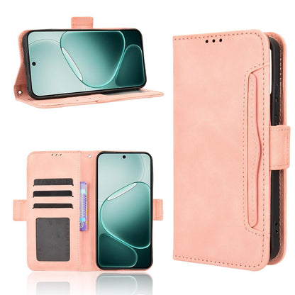 OPPO A6 Pro 5G Skin Feel PU Leather Wallet Phone Case with Card Slots, Cash Pocket, Magnetic Closure, Built-In Stand, Full Protection TPU Cover