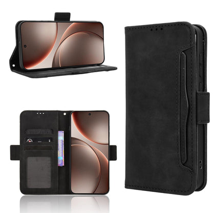 OPPO Find X9 Skin Feel PU Leather Wallet Phone Case with Card Slots, Cash Pocket, Magnetic Closure, Built-In Stand, Full Protection TPU Cover