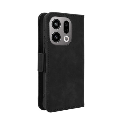 OPPO Find X9 Skin Feel PU Leather Wallet Phone Case with Card Slots, Cash Pocket, Magnetic Closure, Built-In Stand, Full Protection TPU Cover