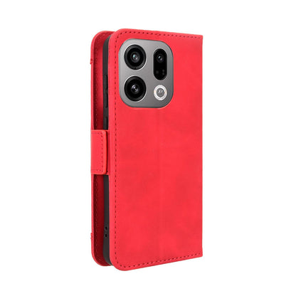 OPPO Find X9 Skin Feel PU Leather Wallet Phone Case with Card Slots, Cash Pocket, Magnetic Closure, Built-In Stand, Full Protection TPU Cover