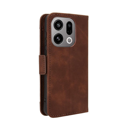 OPPO Find X9 Skin Feel PU Leather Wallet Phone Case with Card Slots, Cash Pocket, Magnetic Closure, Built-In Stand, Full Protection TPU Cover