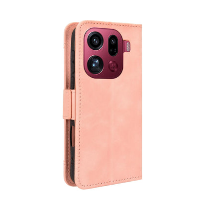 OPPO Find X9 Pro Skin Feel PU Leather Wallet Phone Case with Card Slots, Cash Pocket, Magnetic Closure, Built-In Stand, Full Protection TPU Cover