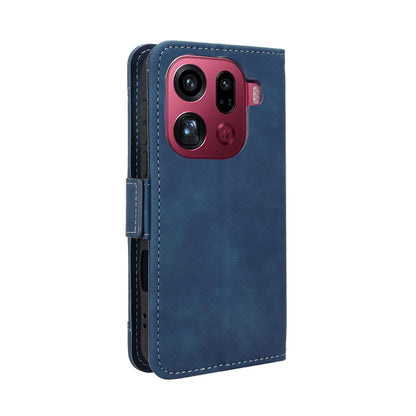 OPPO Find X9 Pro Skin Feel PU Leather Wallet Phone Case with Card Slots, Cash Pocket, Magnetic Closure, Built-In Stand, Full Protection TPU Cover