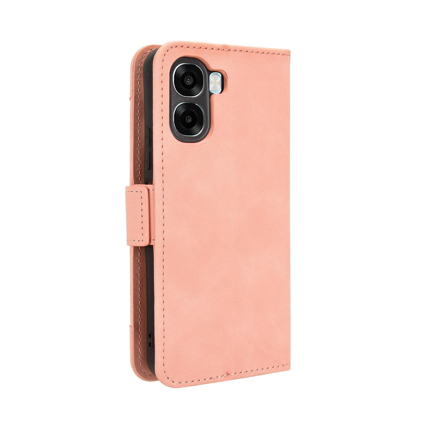 OPPO A6x 5G Skin Feel PU Leather Wallet Phone Case with Card Slots, Cash Pocket, Magnetic Closure, Built-In Stand, Full Protection TPU Cover