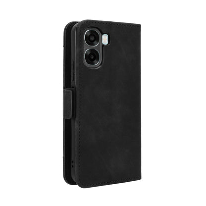 OPPO A6x 5G Skin Feel PU Leather Wallet Phone Case with Card Slots, Cash Pocket, Magnetic Closure, Built-In Stand, Full Protection TPU Cover
