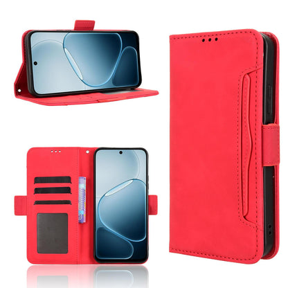 OPPO A6x 5G Skin Feel PU Leather Wallet Phone Case with Card Slots, Cash Pocket, Magnetic Closure, Built-In Stand, Full Protection TPU Cover