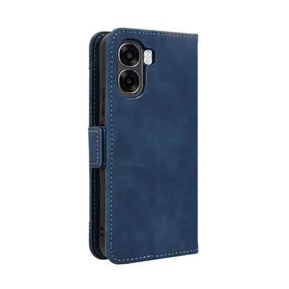 OPPO A6x 5G Skin Feel PU Leather Wallet Phone Case with Card Slots, Cash Pocket, Magnetic Closure, Built-In Stand, Full Protection TPU Cover