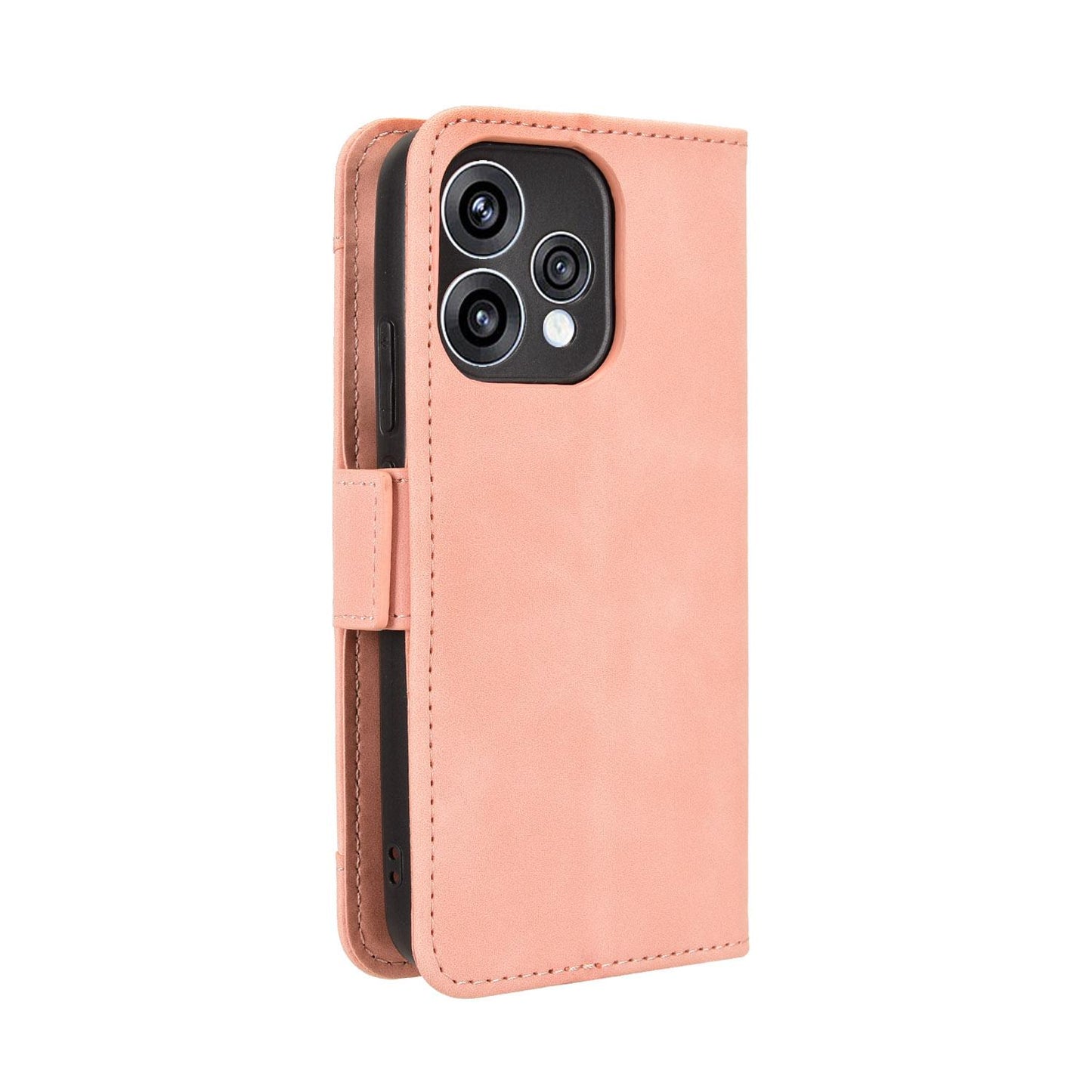 OPPO Reno15c Skin Feel PU Leather Wallet Phone Case with Card Slots, Cash Pocket, Magnetic Closure, Built-In Stand, Full Protection TPU Cover