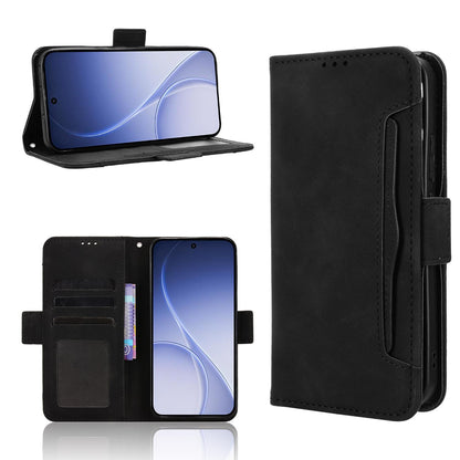 OPPO Reno15 5G Skin Feel PU Leather Wallet Phone Case with Card Slots, Cash Pocket, Magnetic Closure, Built-In Stand, Full Protection TPU Cover