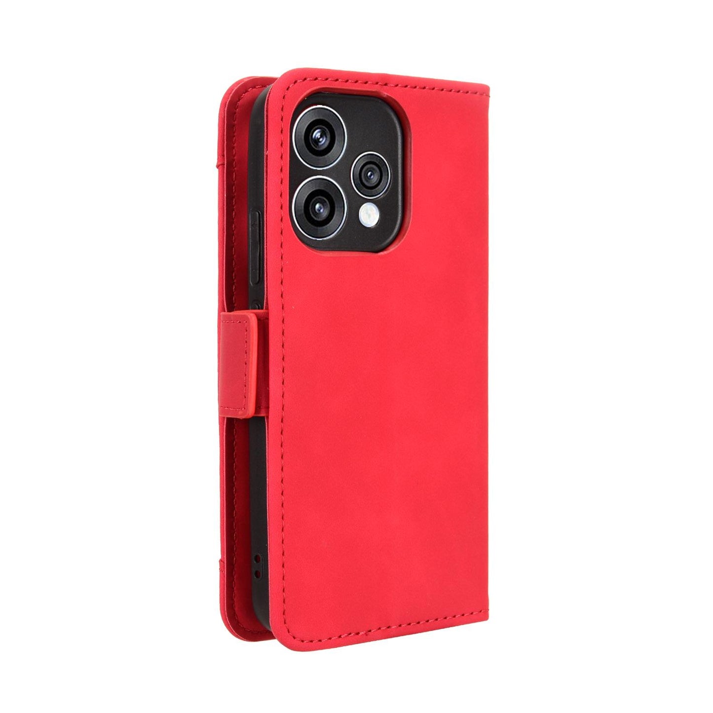 OPPO Reno15 5G Skin Feel PU Leather Wallet Phone Case with Card Slots, Cash Pocket, Magnetic Closure, Built-In Stand, Full Protection TPU Cover